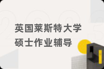 英国莱斯特大学硕士作业辅导