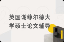 英国谢菲尔德大学硕士论文辅导