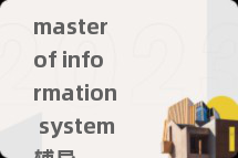 master of information system辅导