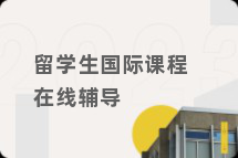 留学生国际课程在线辅导