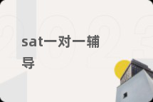 sat一对一辅导