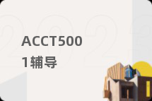 ACCT5001辅导
