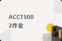 ACCT5002作业