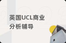 英国UCL商业分析辅导