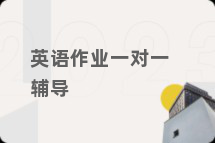 英语作业一对一辅导