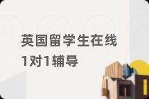 英国留学生在线1对1辅导