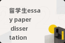 留学生essay paper dissertation