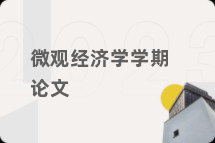 微观经济学学期论文