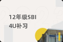 12年级SBI4U补习