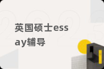 英国硕士essay辅导