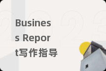 Business Report写作指导