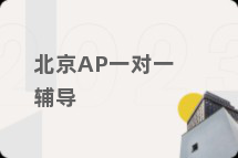 北京AP一对一辅导