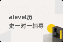 alevel历史一对一辅导