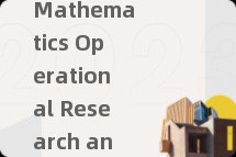 Mathematics Operational Research and Statistics