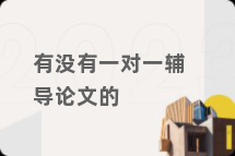 有没有一对一辅导论文的