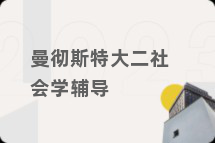 曼彻斯特大二社会学辅导