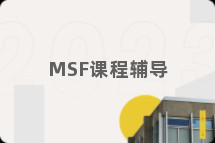 MSF课程辅导