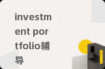 investment portfolio辅导