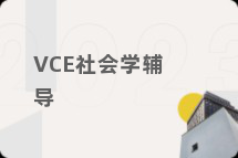 VCE社会学辅导