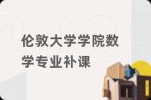 伦敦大学学院数学专业补课