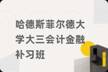 哈德斯菲尔德大学大三会计金融补习班
