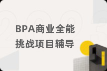 BPA商业全能挑战项目辅导