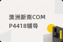 澳洲新南COMP4418辅导