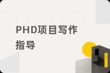 PHD项目写作指导