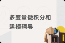 多变量微积分和建模辅导