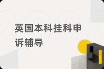 英国本科挂科申诉辅导