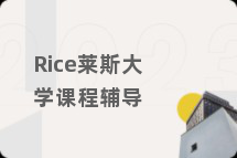 Rice莱斯大学课程辅导