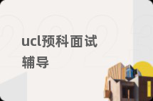 ucl预科面试辅导