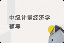 中级计量经济学辅导