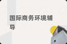 国际商务环境辅导