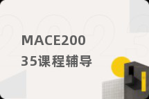 MACE20035课程辅导