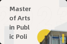 Master of Artsin Public Policy