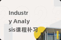 Industry Analysis课程补习