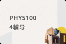 PHYS1004辅导
