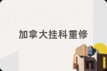 加拿大挂科重修