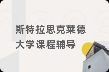 斯特拉思克莱德大学课程辅导
