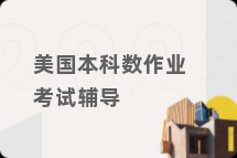美国本科数作业考试辅导