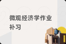 微观经济学作业补习