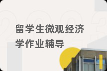 留学生微观经济学作业辅导
