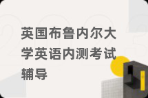 英国布鲁内尔大学英语内测考试辅导