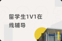 留学生1V1在线辅导