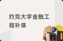 约克大学金融工程补课