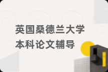 英国桑德兰大学本科论文辅导